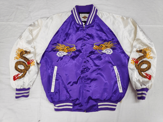 Vintage Sukajan Dragon Japan Embroidery Souvenir Jacket Size US L / EU 52-54 / 3 - 4 Thumbnail