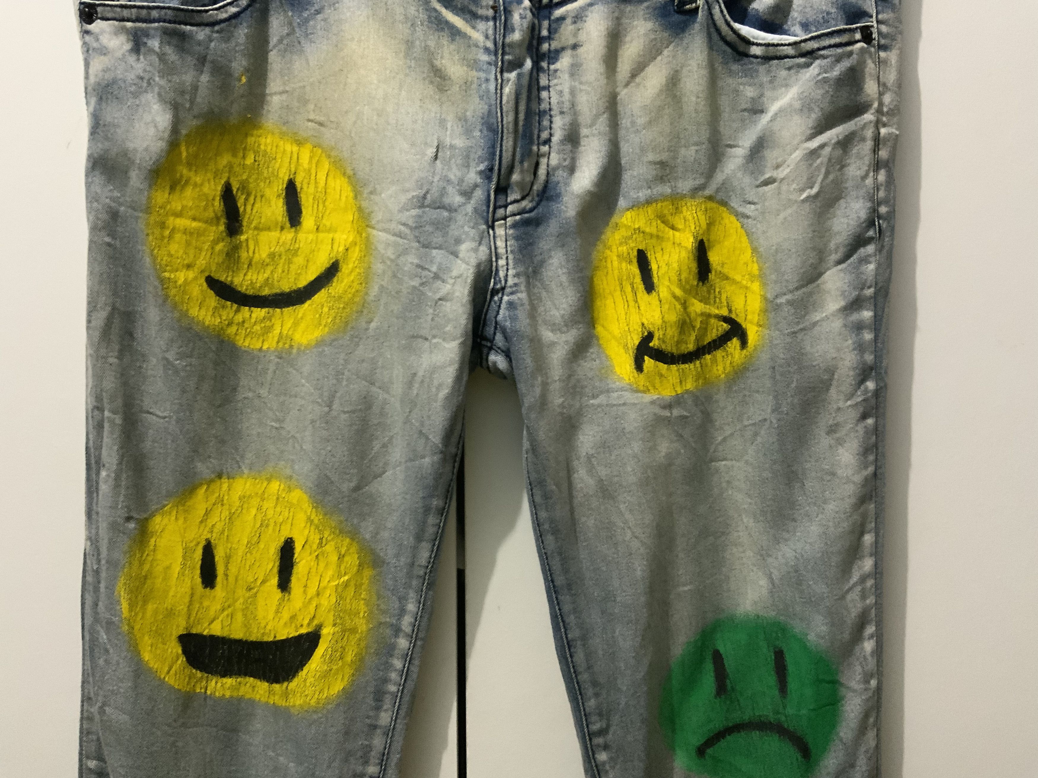 If Six Was Nine Smiley Rusty Streetwear Denim Jeans Size US 32 / EU 48 - 4 Thumbnail