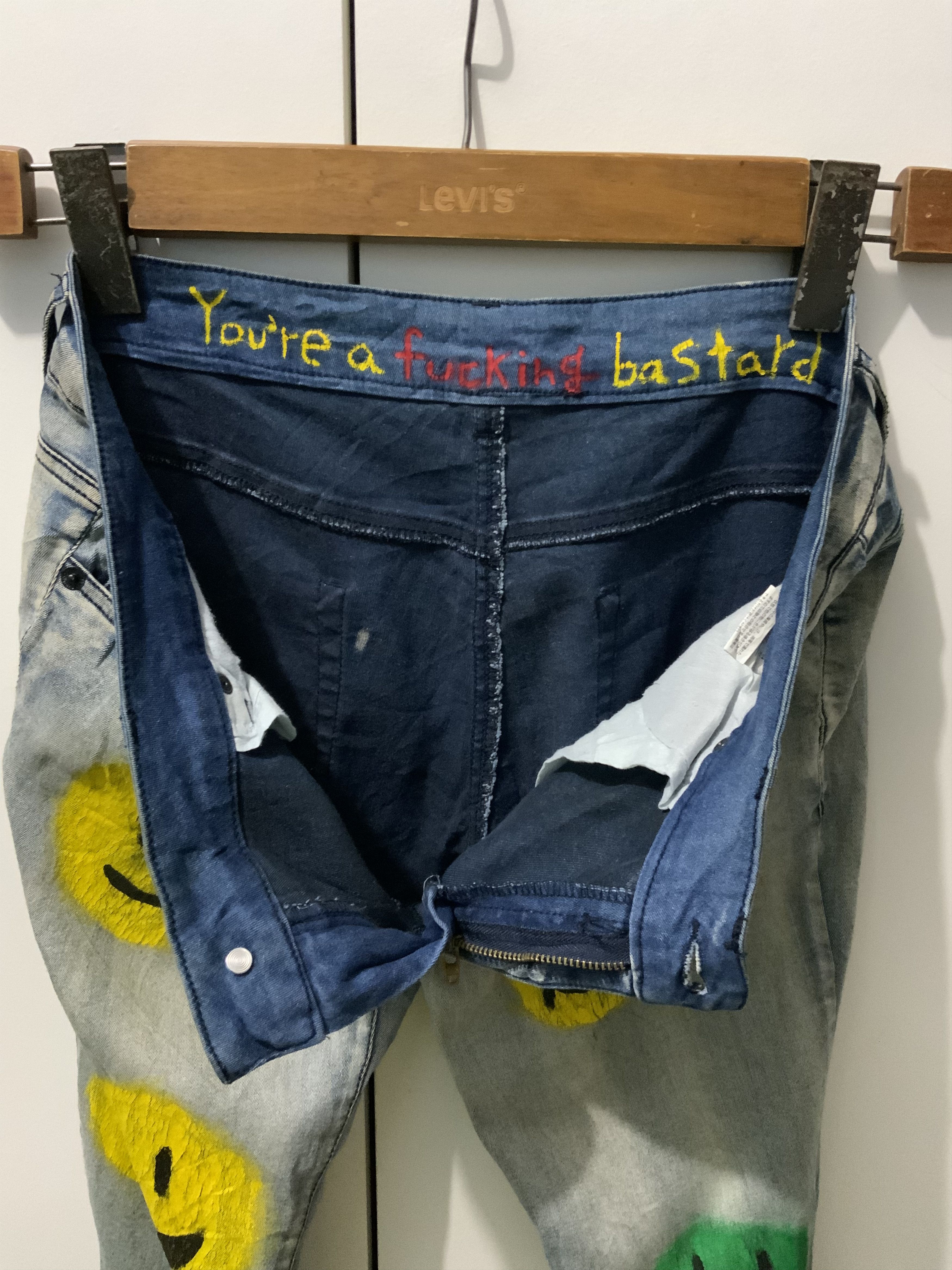 If Six Was Nine Smiley Rusty Streetwear Denim Jeans Size US 32 / EU 48 - 12 Thumbnail
