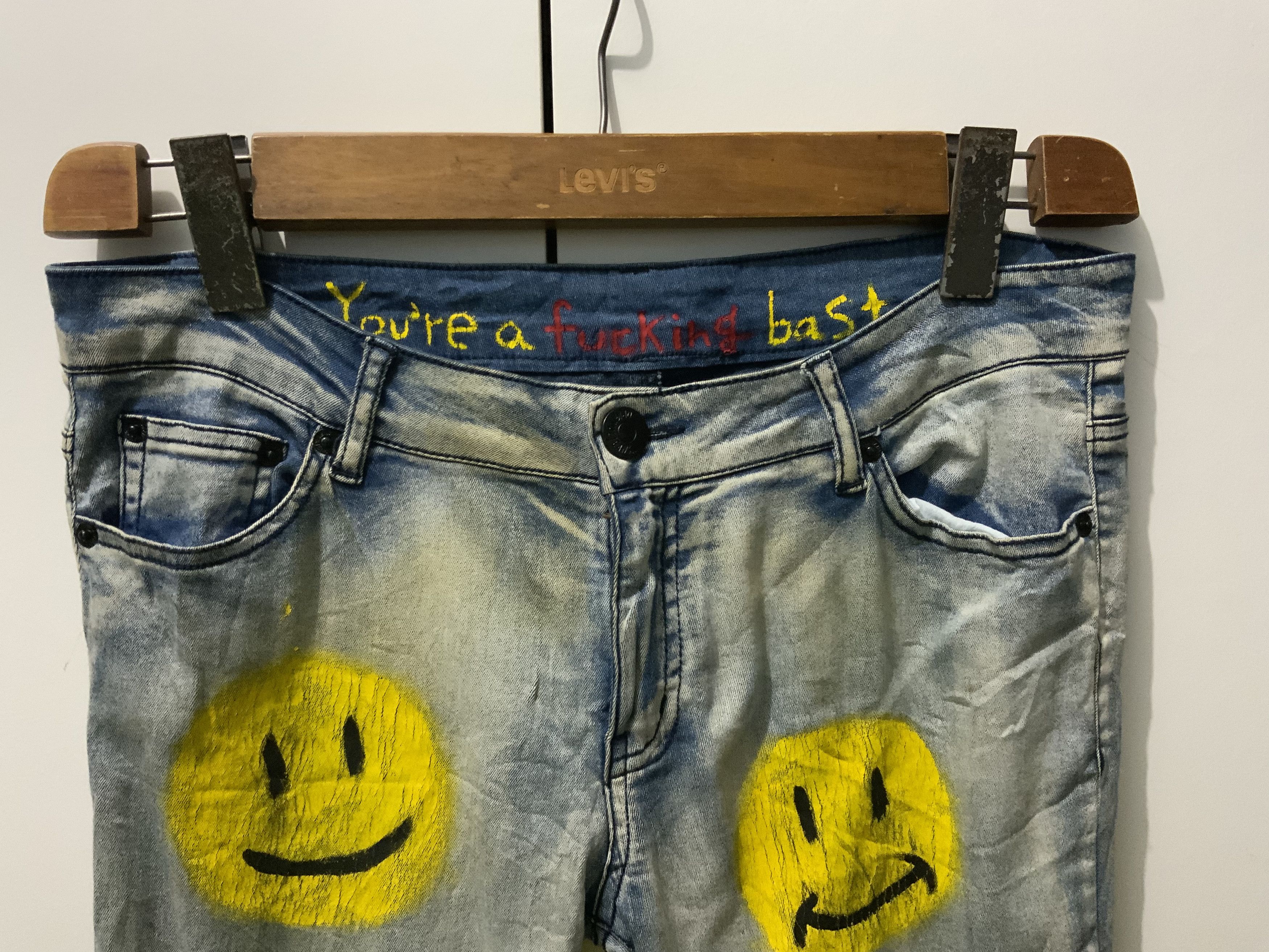 If Six Was Nine Smiley Rusty Streetwear Denim Jeans Size US 32 / EU 48 - 3 Thumbnail