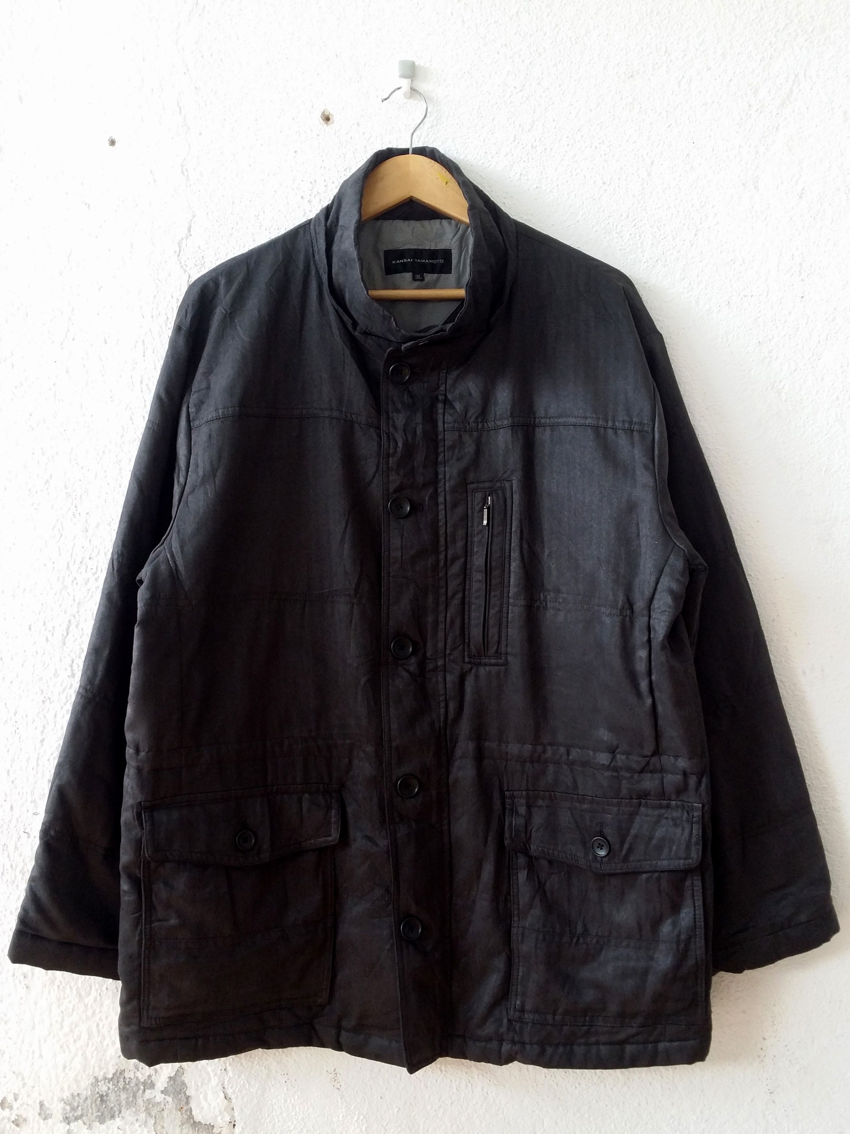 Kansai Yamamoto Tactical Field Jacket Zipper Buttons Up Parka Size Extra Large