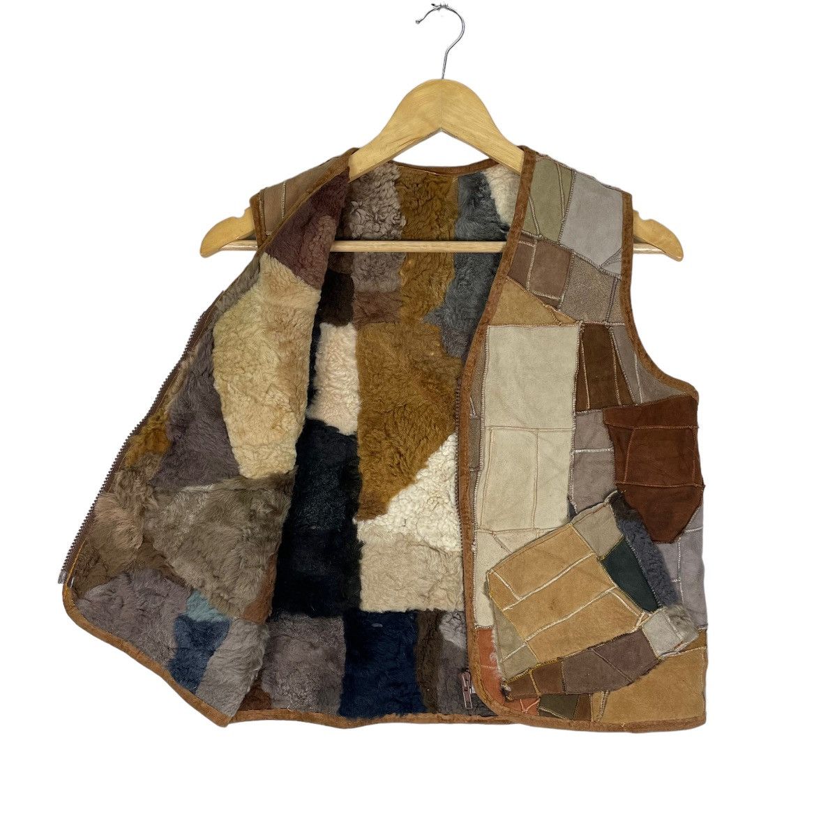 Japanese Brand 🌟LEATHER PATCHWORK DESIGNER VEST INSPIRED HAI SPORTING GEAR Size S / US 4 / IT 40 - 7 Thumbnail