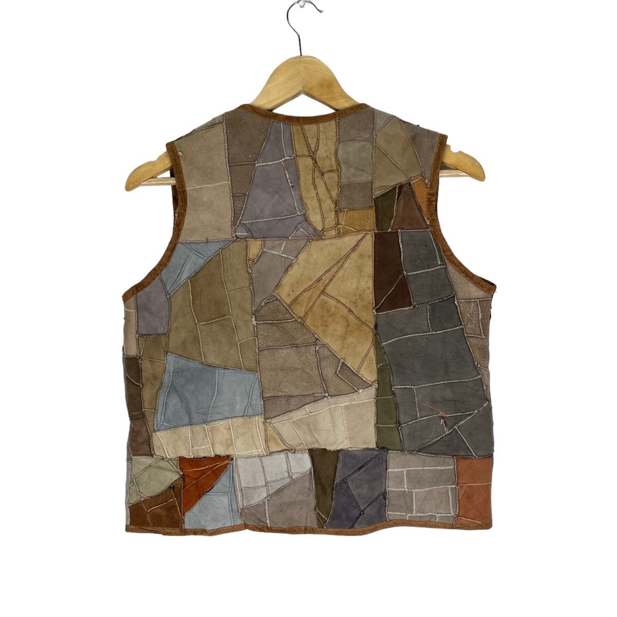Japanese Brand 🌟LEATHER PATCHWORK DESIGNER VEST INSPIRED HAI SPORTING GEAR Size S / US 4 / IT 40 - 6 Thumbnail
