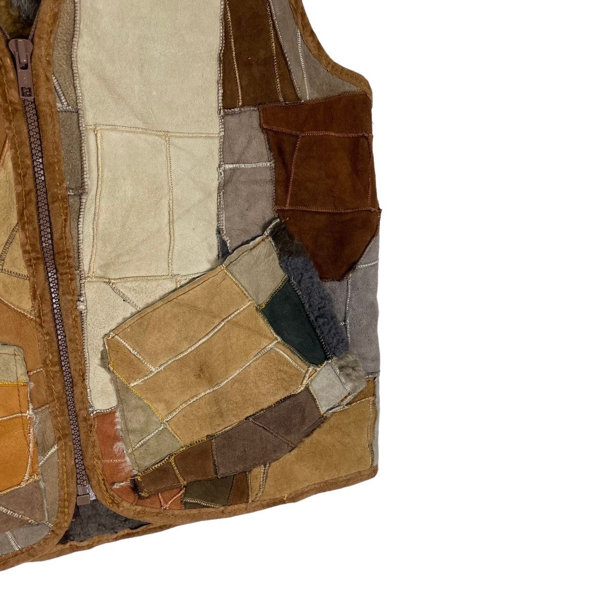 Japanese Brand 🌟LEATHER PATCHWORK DESIGNER VEST INSPIRED HAI SPORTING GEAR Size S / US 4 / IT 40 - 5 Thumbnail