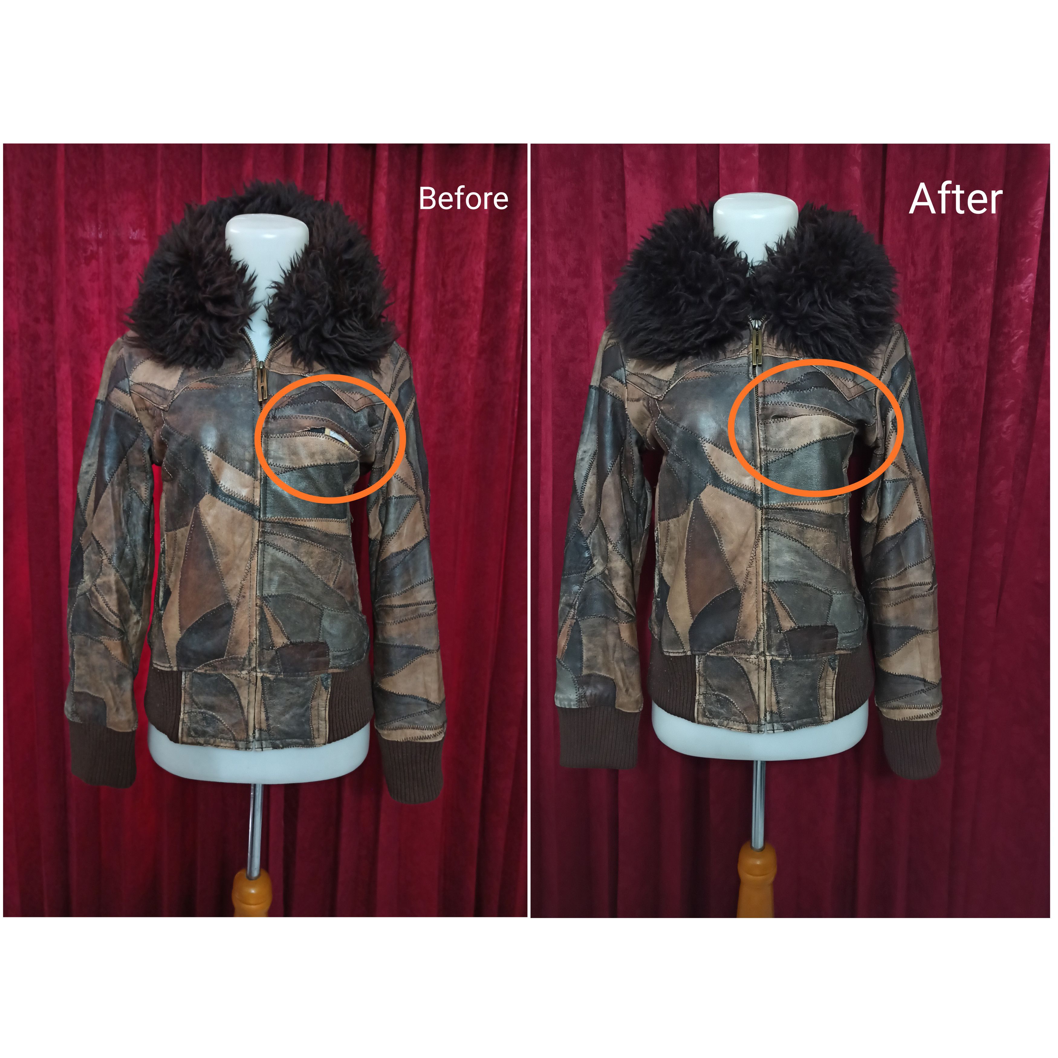 Hysteric Glamour Vintage Hysteric Glamour Patchwork Leather Jacket with Fur Size S / US 4 / IT 40 - 8 Thumbnail