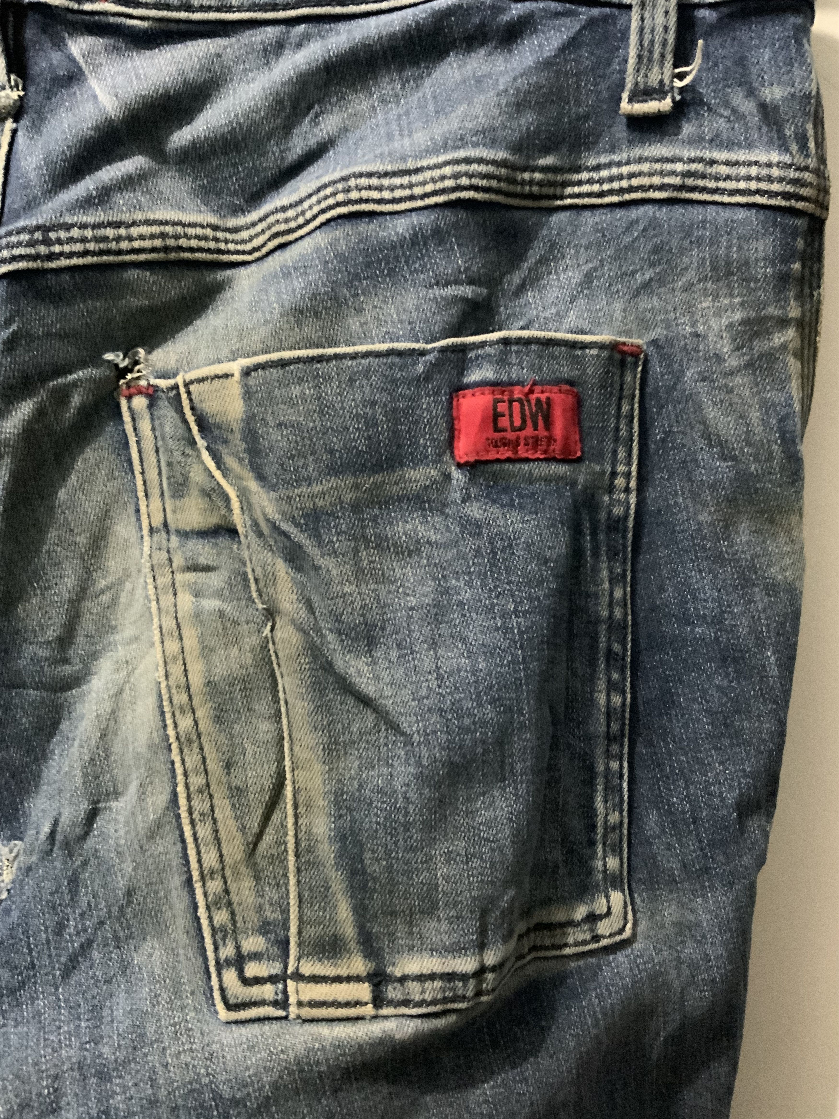 Edwin Edwin EDW Bush Pant Cargo Distressed Denim Jeans Size US 33 - 13 Thumbnail