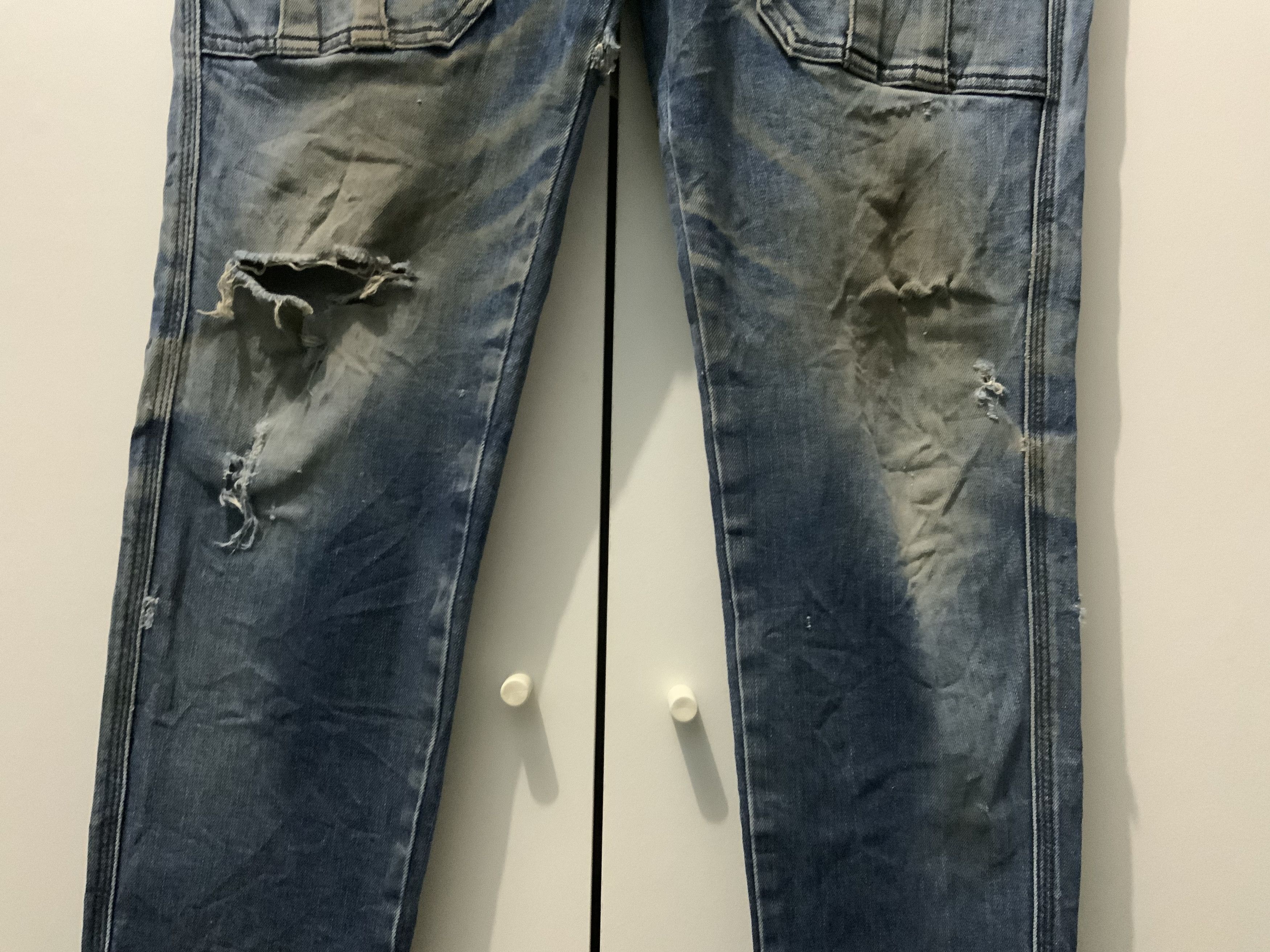 Edwin Edwin EDW Bush Pant Cargo Distressed Denim Jeans Size US 33 - 5 Thumbnail
