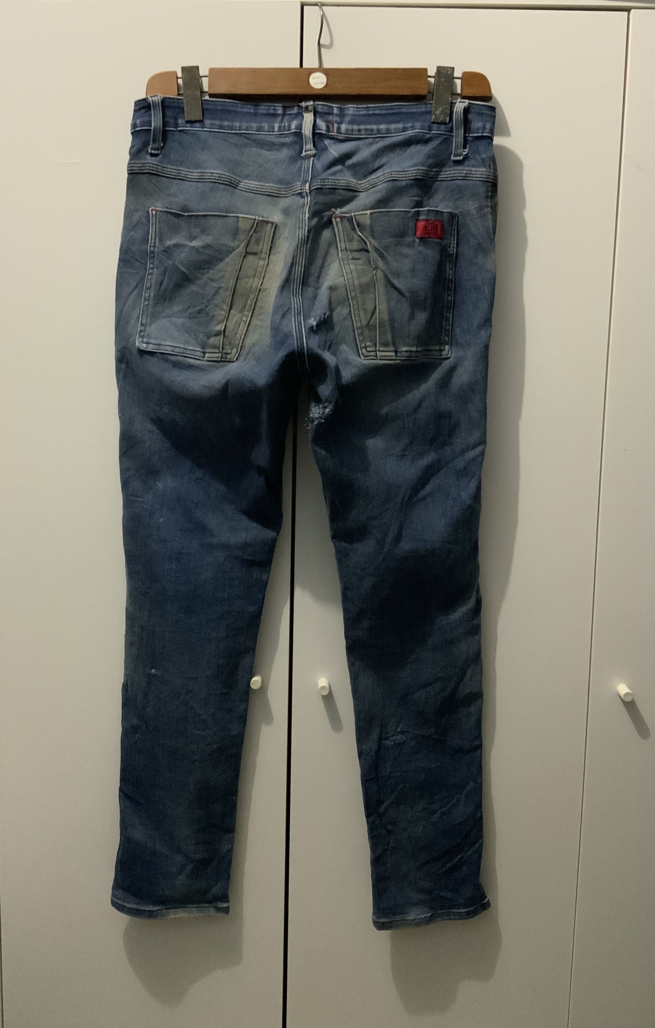 Edwin Edwin EDW Bush Pant Cargo Distressed Denim Jeans Size US 33 - 2 Thumbnail