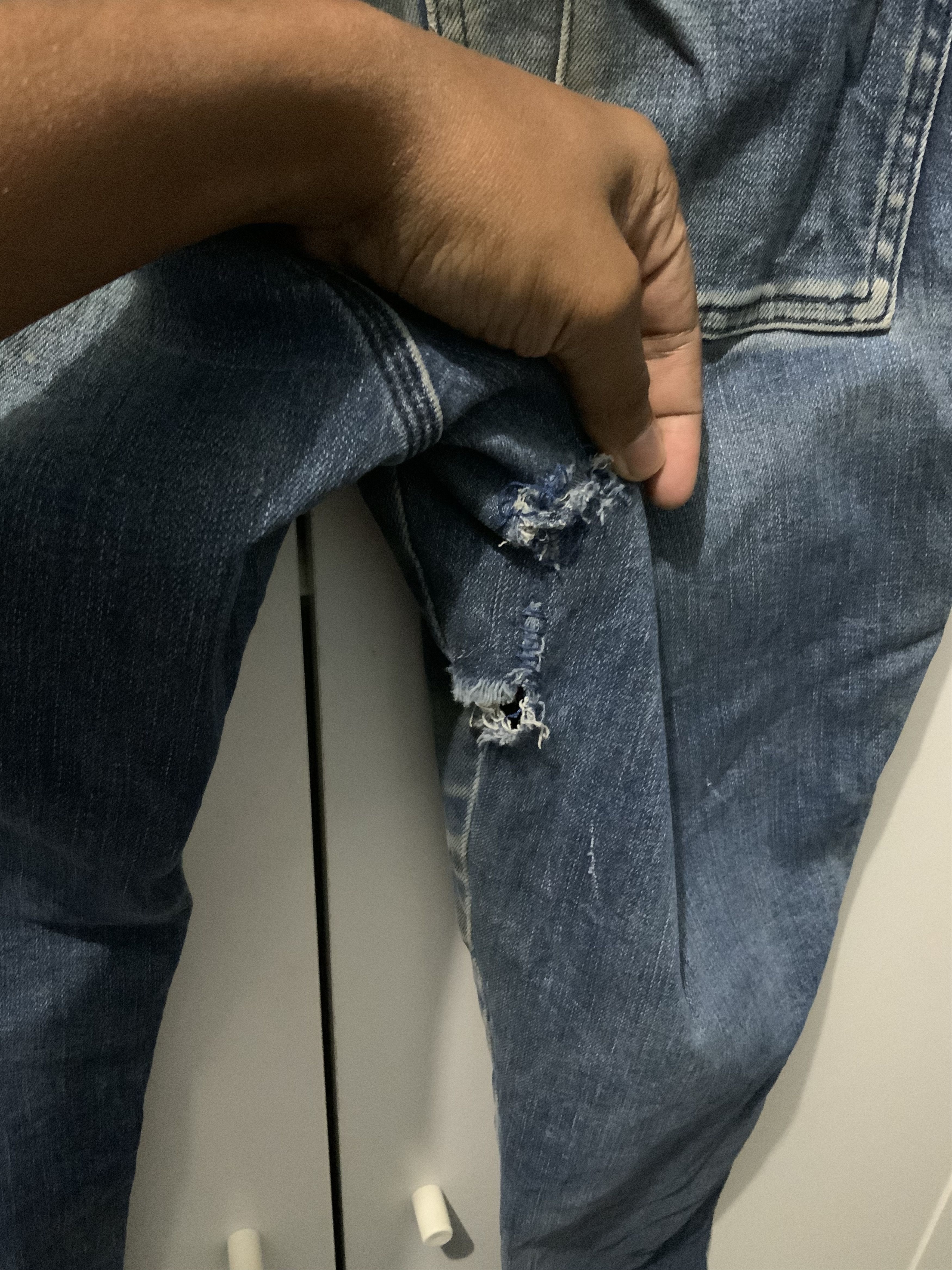 Edwin Edwin EDW Bush Pant Cargo Distressed Denim Jeans Size US 33 - 12 Thumbnail