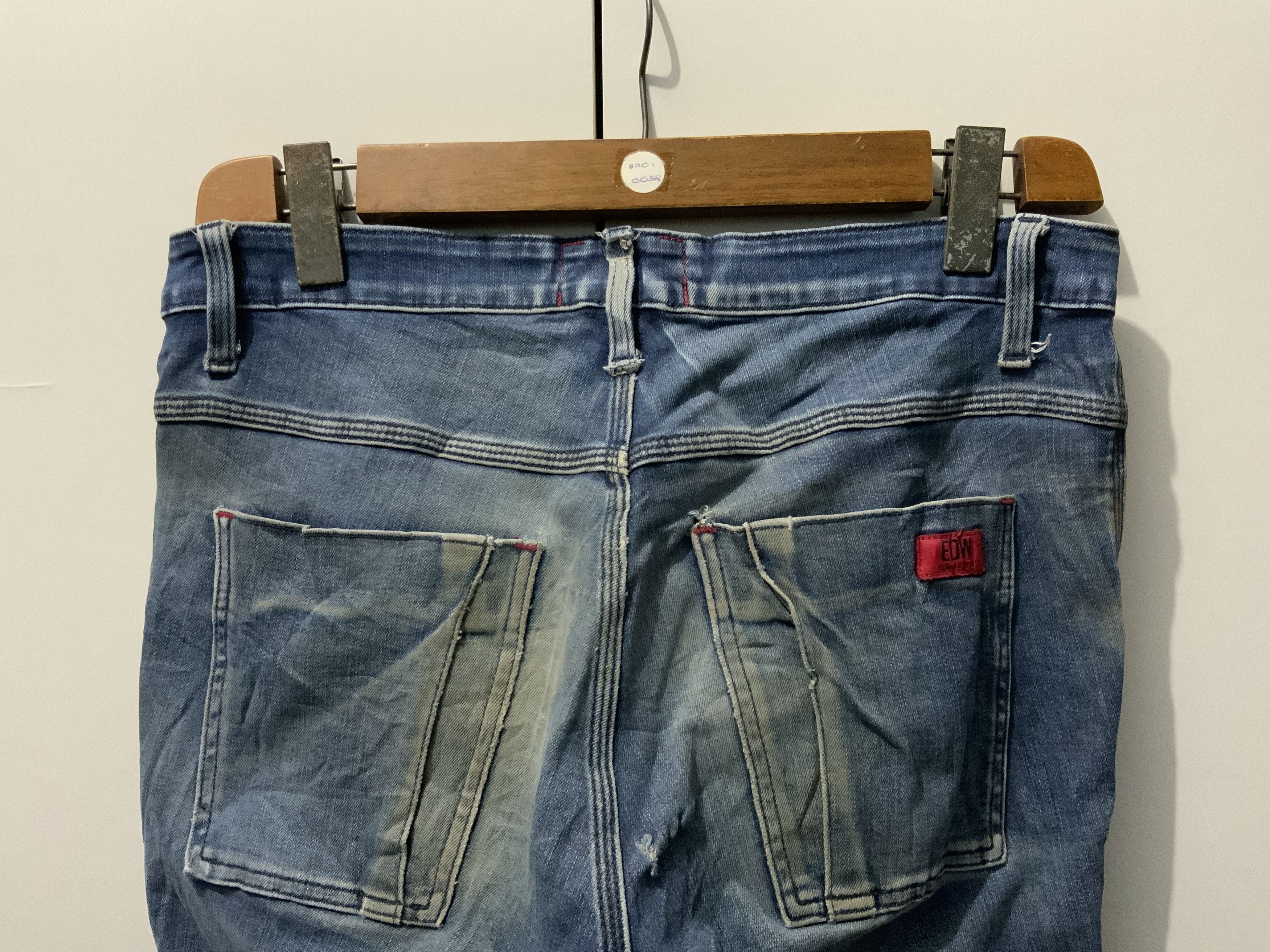 Edwin Edwin EDW Bush Pant Cargo Distressed Denim Jeans Size US 33 - 9 Thumbnail