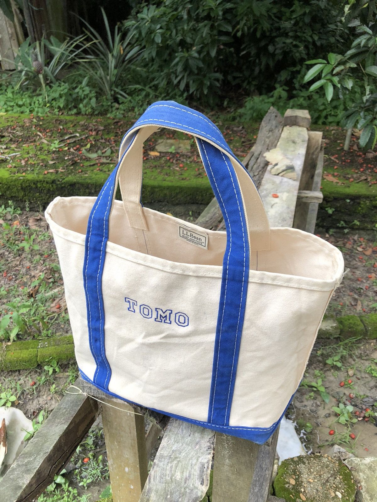 L.L. Bean LL Bean Vintage Boat And Tote Red Canvas Made In