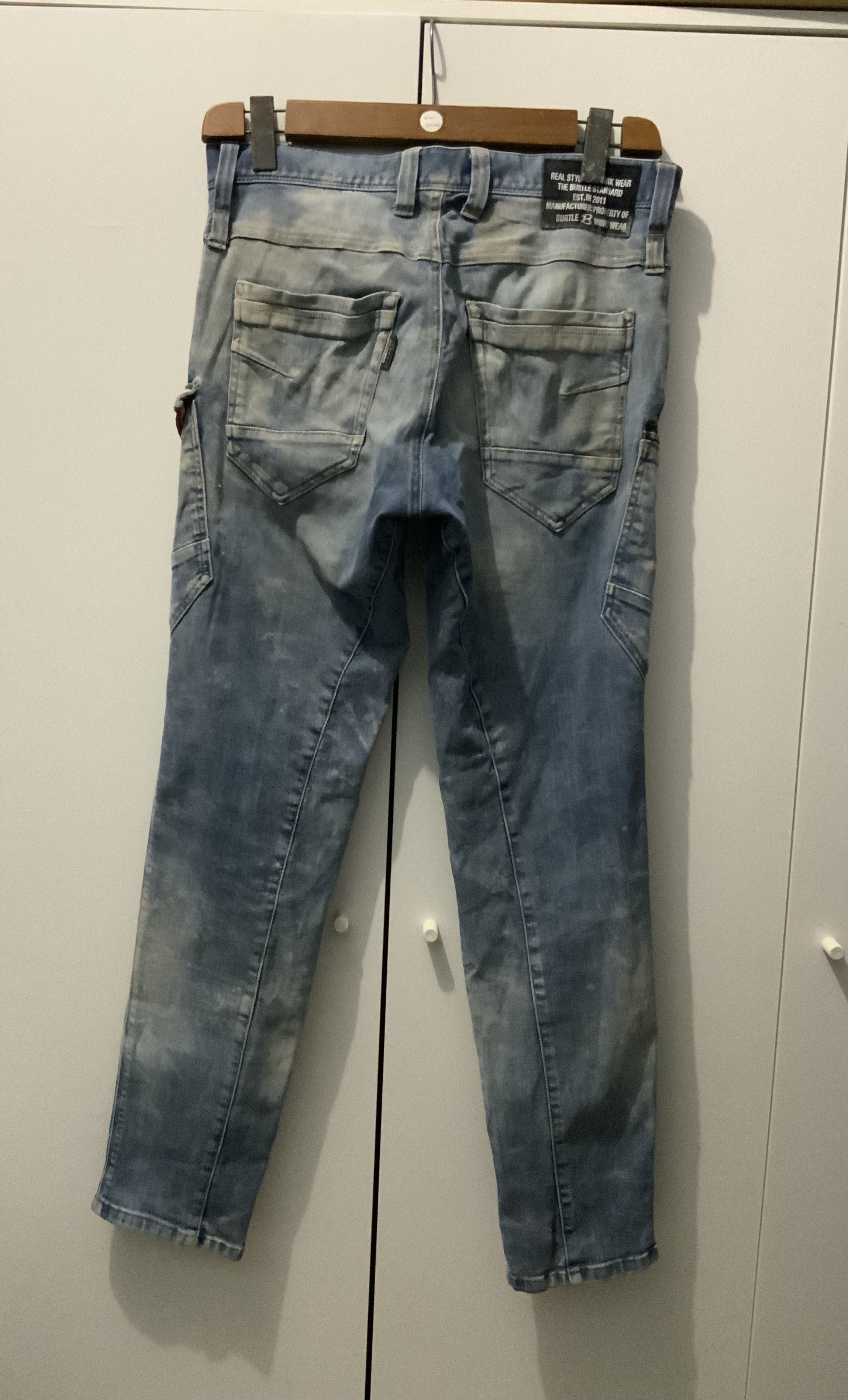 Japanese Brand × Seditionaries Burtle Multipocket Bondage Thrased Fade Cargo Jeans Size US 32 / EU 48 - 2 Thumbnail
