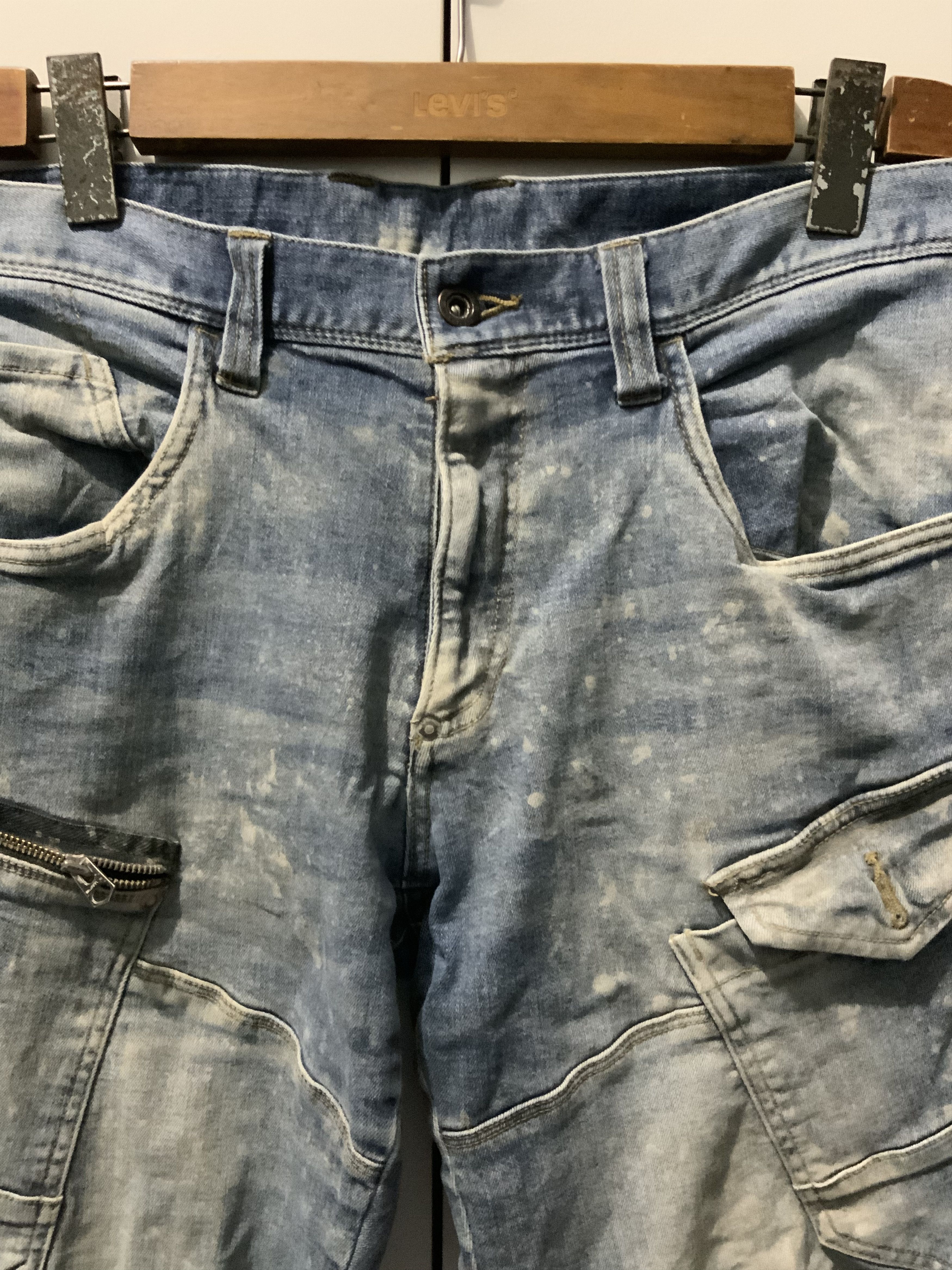 Japanese Brand × Seditionaries Burtle Multipocket Bondage Thrased Fade Cargo Jeans Size US 32 / EU 48 - 5 Thumbnail