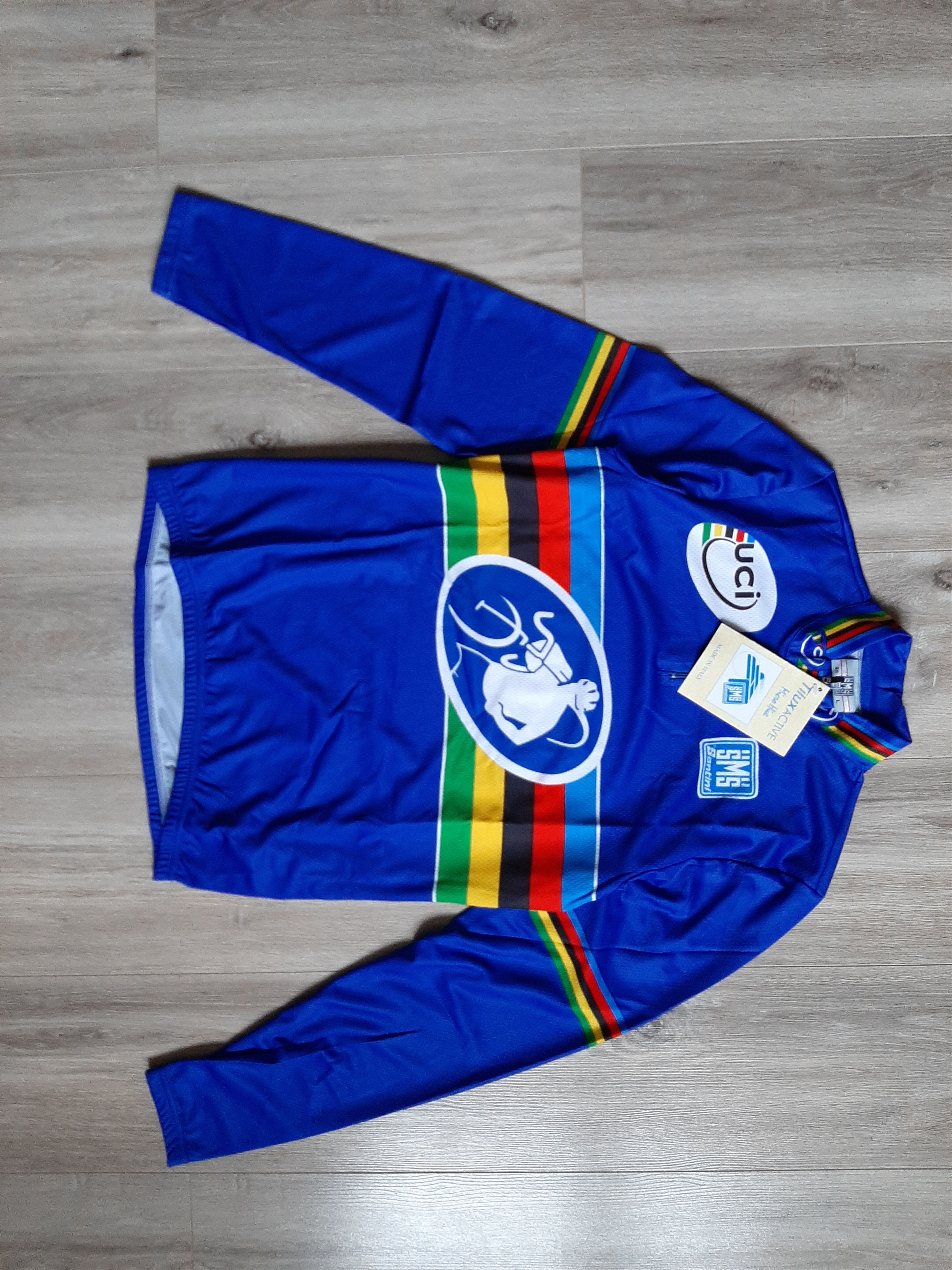Maillot cycliste Santini SIGMA FINA équipe rare vintage 1988 Tour de France L - France