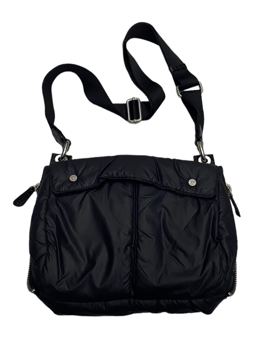 Armani 🔥ARMANI JEANS MULTI POCKET ZIPPER PUFFER SLING BAG Size ONE SIZE - 2 Thumbnail