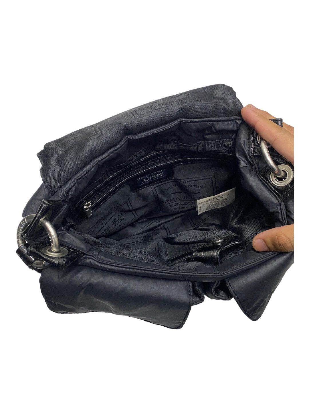 Armani 🔥ARMANI JEANS MULTI POCKET ZIPPER PUFFER SLING BAG Size ONE SIZE - 10 Thumbnail