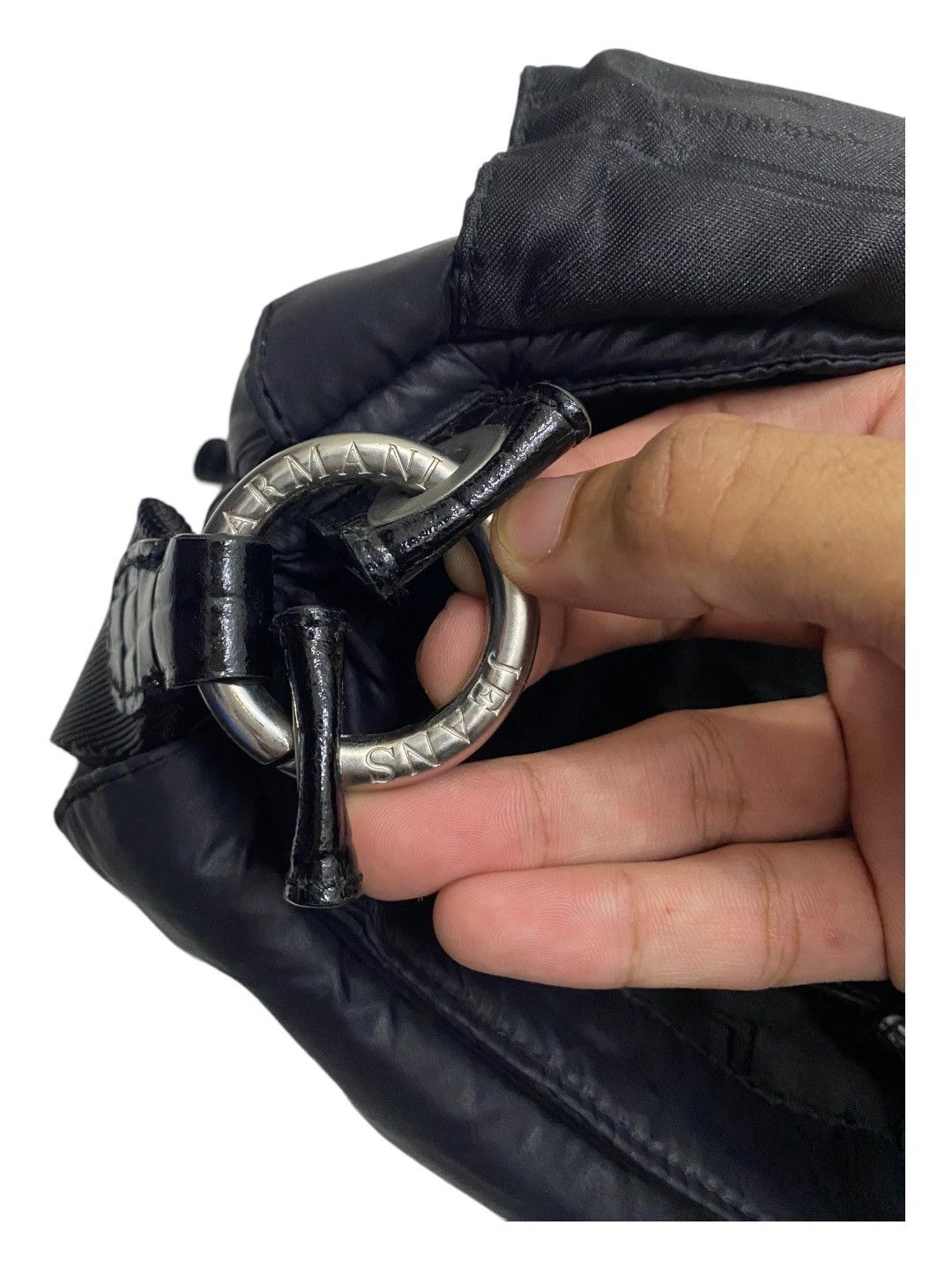 Armani 🔥ARMANI JEANS MULTI POCKET ZIPPER PUFFER SLING BAG Size ONE SIZE - 11 Thumbnail