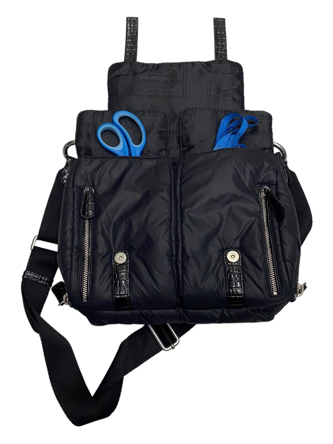 Armani 🔥ARMANI JEANS MULTI POCKET ZIPPER PUFFER SLING BAG Size ONE SIZE - 4 Thumbnail