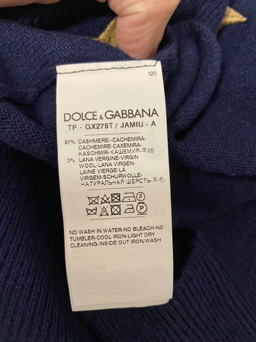 Dolce & Gabbana Dolce & Gabbana navy cashmere sweater 46 Size US S / EU 44-46 / 1 - 6 Thumbnail