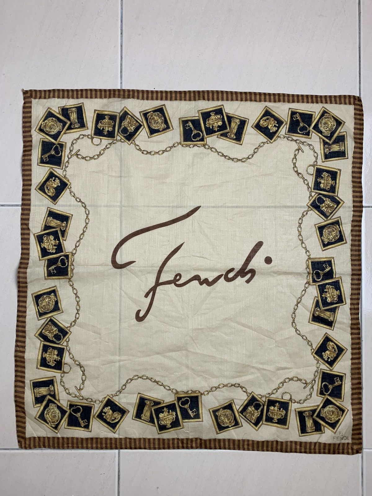 Designer Fendi Handkerchief Pocketsquares Size ONE SIZE - 3 Thumbnail