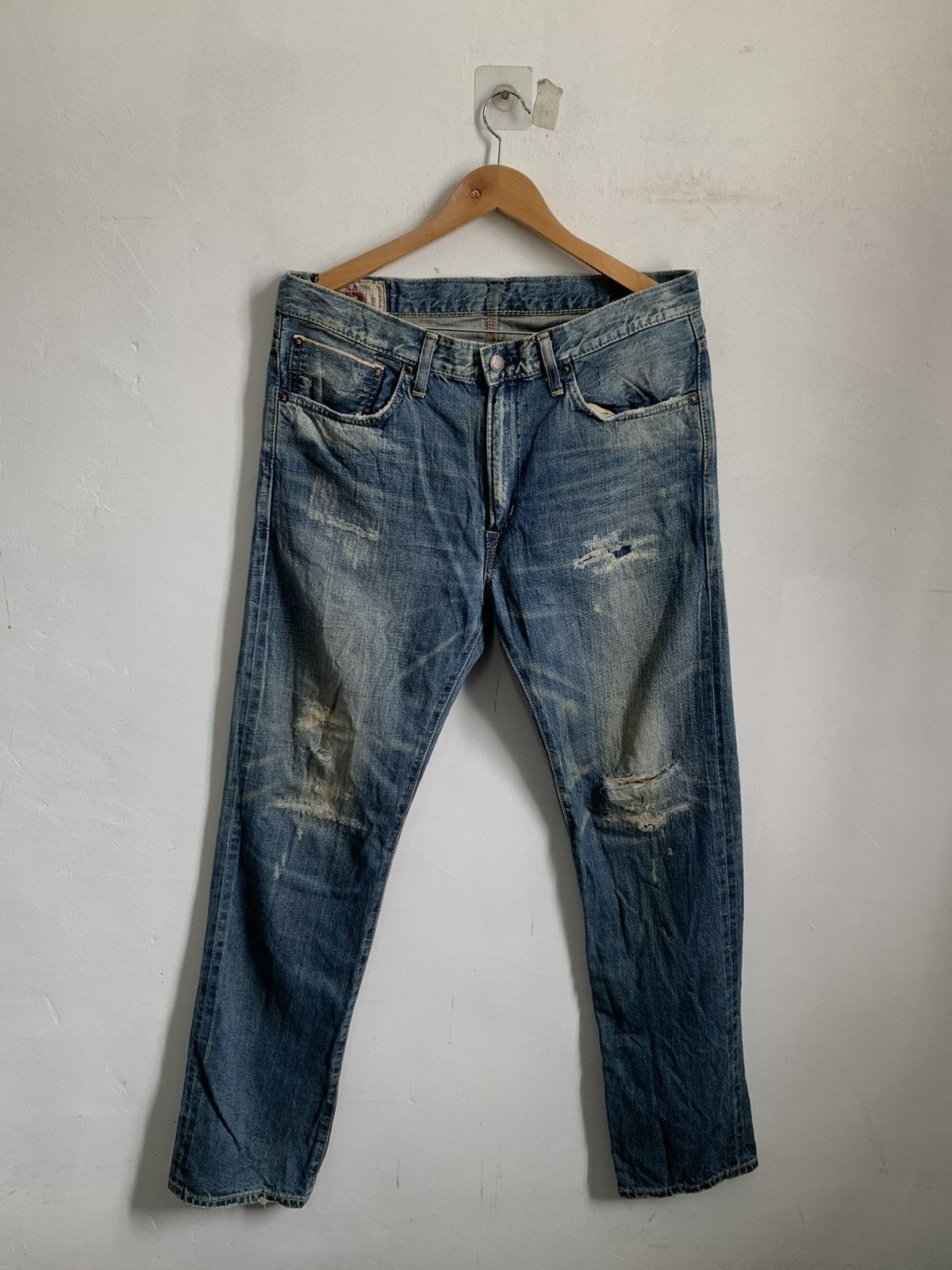 Kapital Rare Edwin For Blauer Selvedge Distressed Denim Jeans Mix7 Size US 34 / EU 50 - 1 Thumbnail