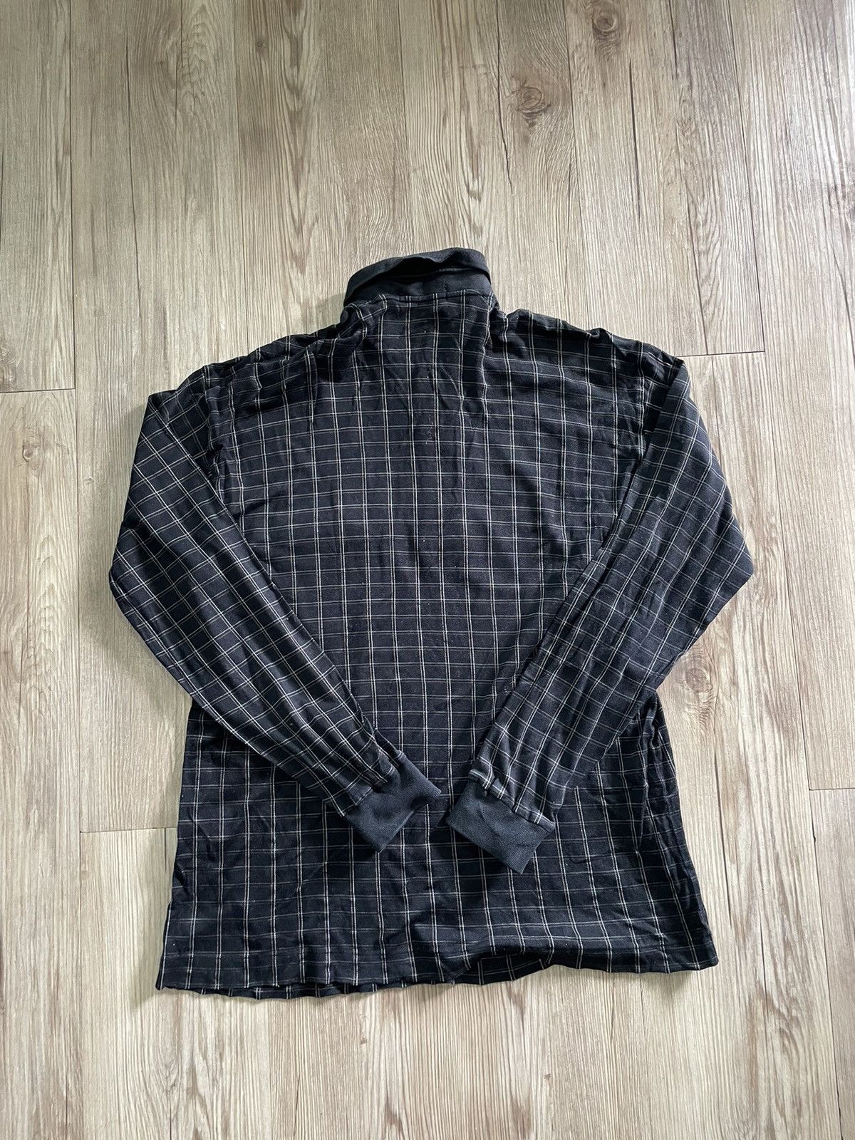 Vintage Vintage 90s Yves Saint Laurent Checked Long Sleeve T Shirt Size US M / EU 48-50 / 2 - 3 Thumbnail