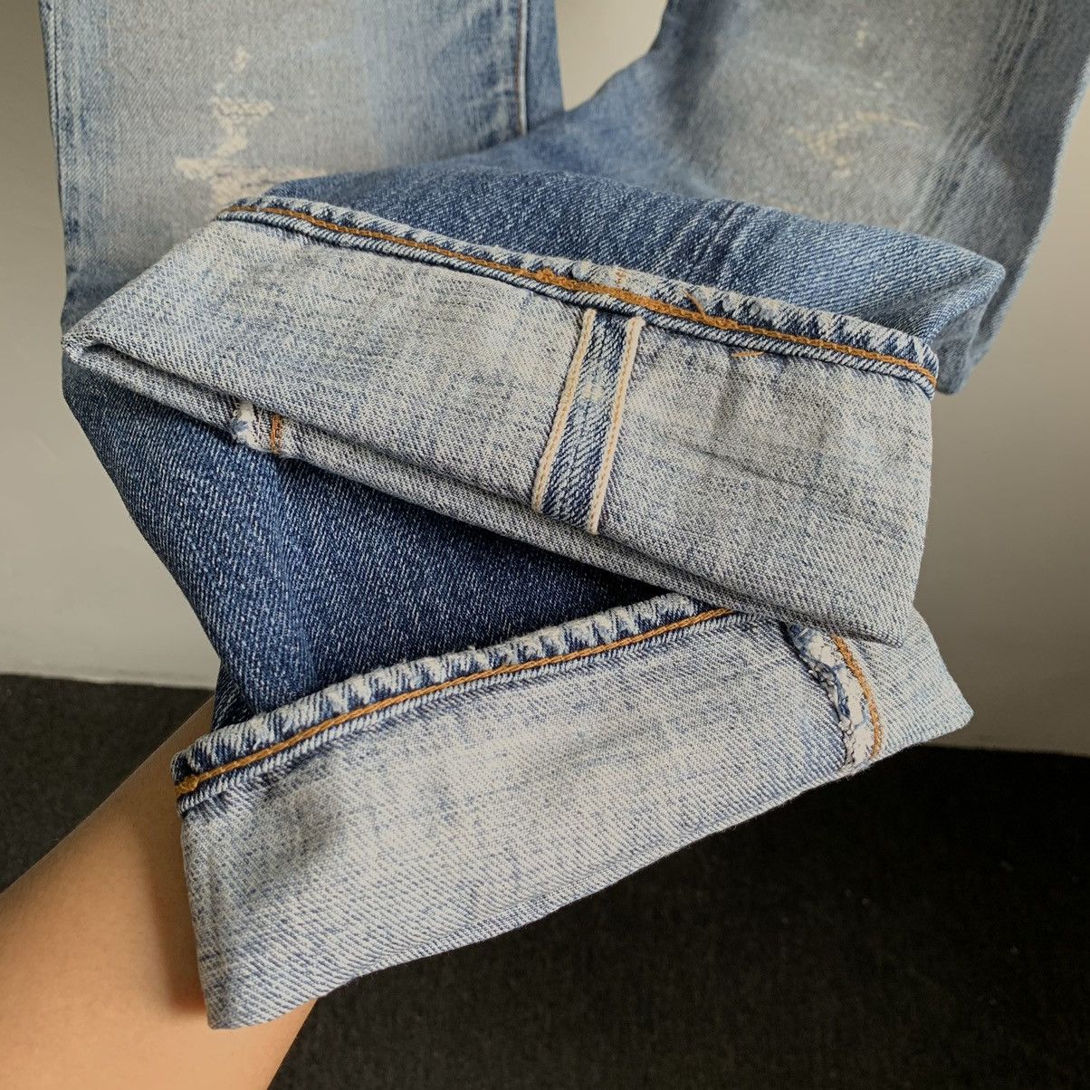 Denime Denime Boro Selvedge Distressed Denim Jeans Size US 29 - 7 Thumbnail