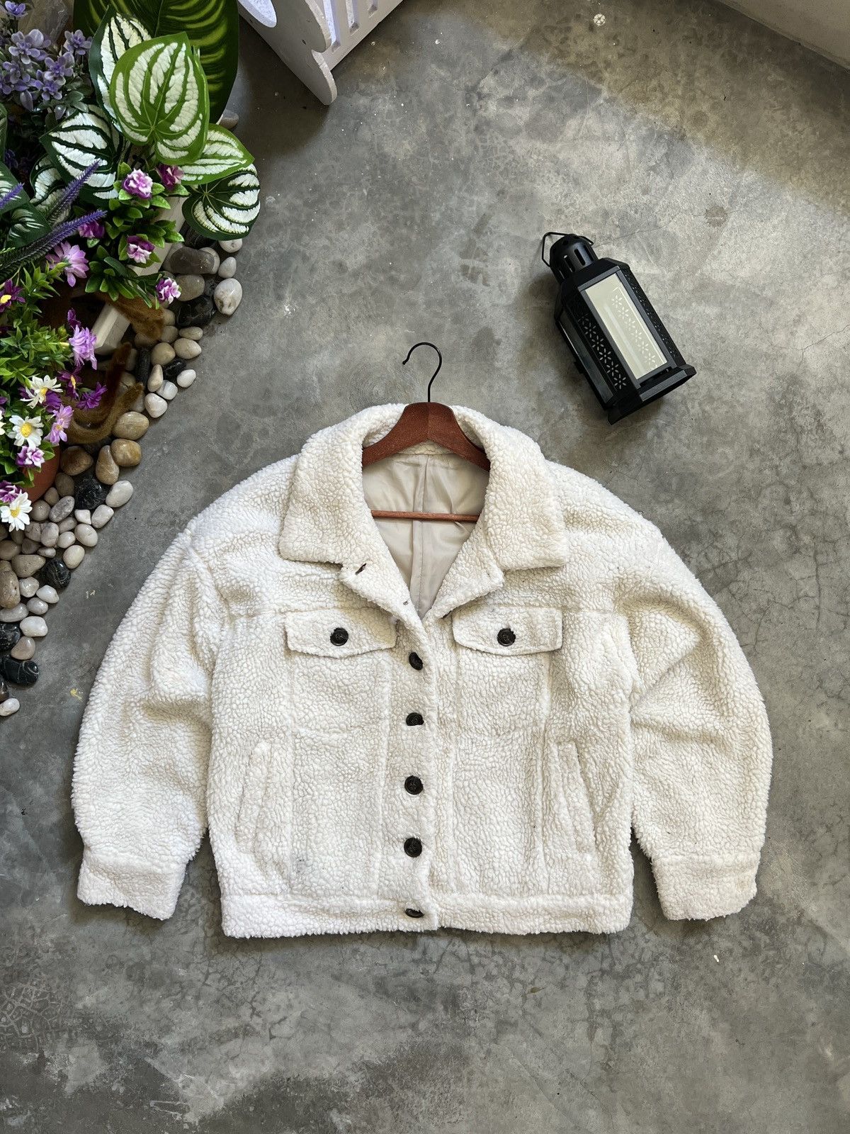 Japanese Brand × Vintage 🔥 VINTAGE 🔥 Japanese Deep Sherpa Quilted Button Jacket Size US M / EU 48-50 / 2 - 5 Thumbnail