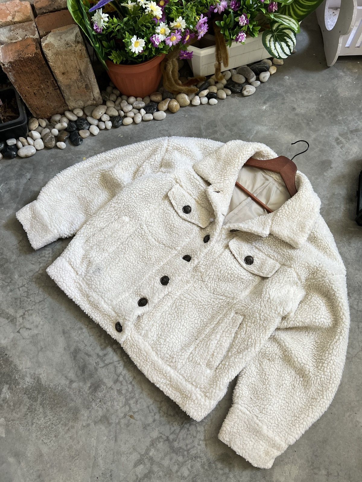 Japanese Brand × Vintage 🔥 VINTAGE 🔥 Japanese Deep Sherpa Quilted Button Jacket Size US M / EU 48-50 / 2 - 8 Thumbnail