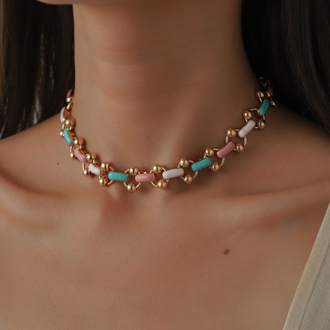 Jewelry Rainbow Chain Necklace Size ONE SIZE - 1 Thumbnail