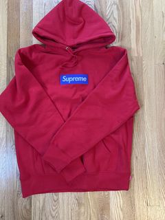 Supreme red purple outlet box logo