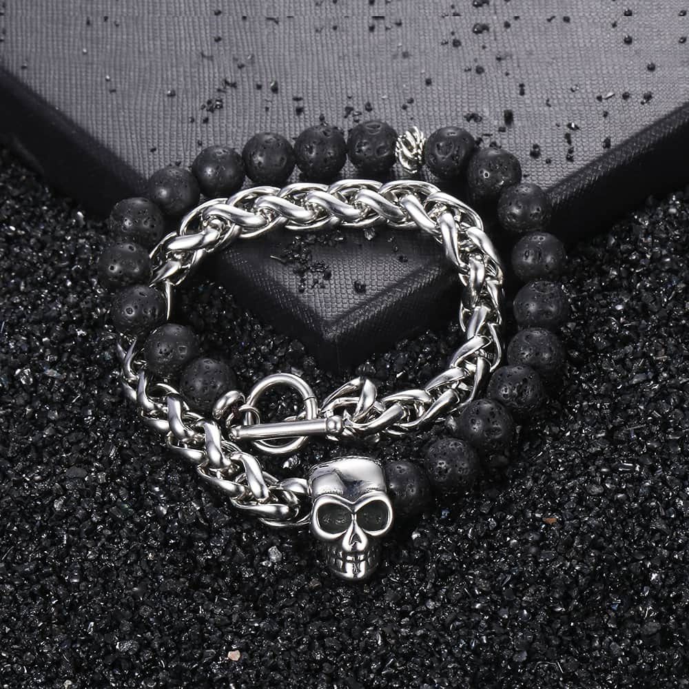 Jewelry Double Layer Black Lava Bracelet Size ONE SIZE - 2 Thumbnail
