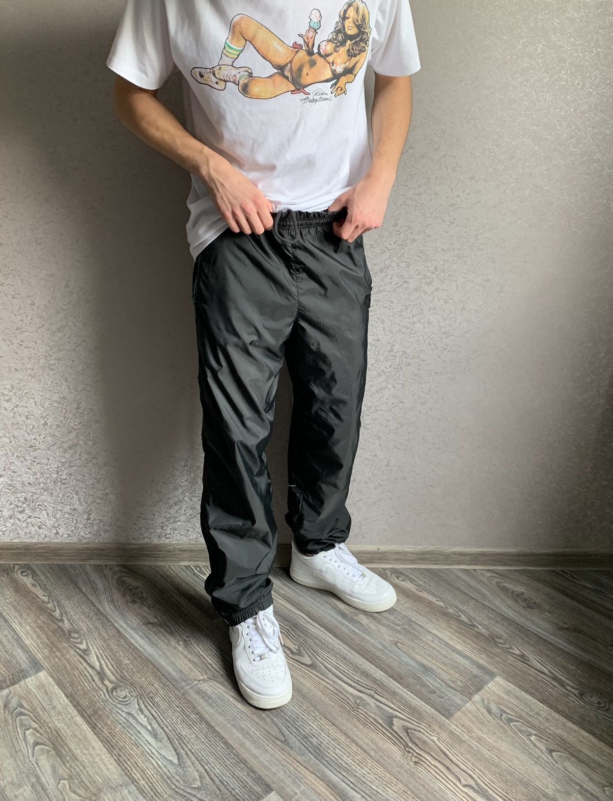 Nike × Vintage NIKE DRILL VINTAGE BIG SWOOSH NYLON PANTS 90’S Size US 32 / EU 48 - 4 Thumbnail