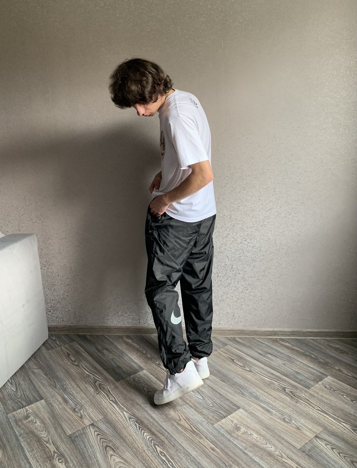 Nike × Vintage NIKE DRILL VINTAGE BIG SWOOSH NYLON PANTS 90’S Size US 32 / EU 48 - 3 Thumbnail