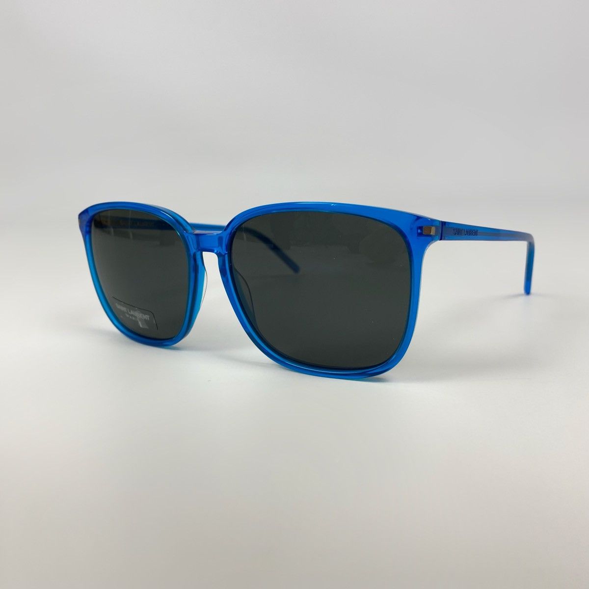 Designer Saint Laurent Paris SL37 Surf Blue Square Frame Sunglasses Size ONE SIZE - 6 Thumbnail