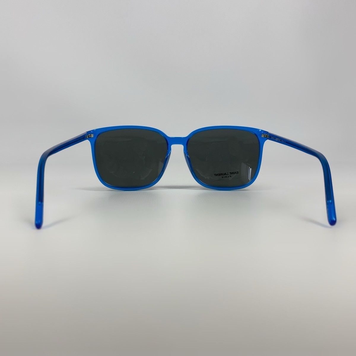 Designer Saint Laurent Paris SL37 Surf Blue Square Frame Sunglasses Size ONE SIZE - 12 Thumbnail