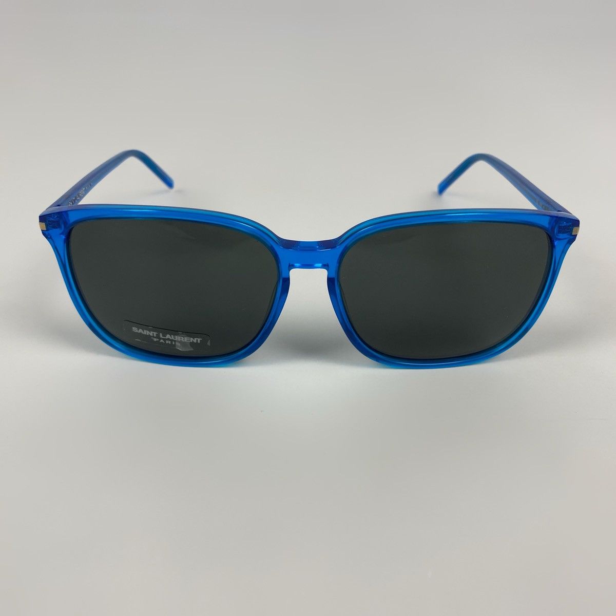 Designer Saint Laurent Paris SL37 Surf Blue Square Frame Sunglasses Size ONE SIZE - 8 Thumbnail
