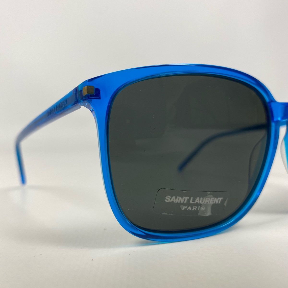 Designer Saint Laurent Paris SL37 Surf Blue Square Frame Sunglasses Size ONE SIZE - 11 Thumbnail