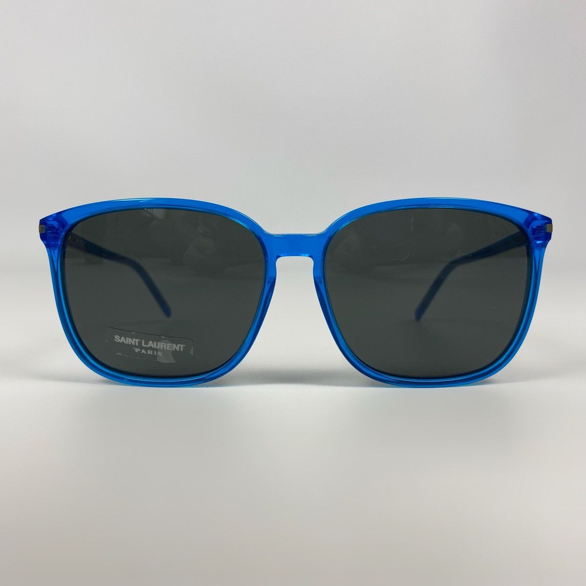 Designer Saint Laurent Paris SL37 Surf Blue Square Frame Sunglasses Size ONE SIZE - 9 Thumbnail