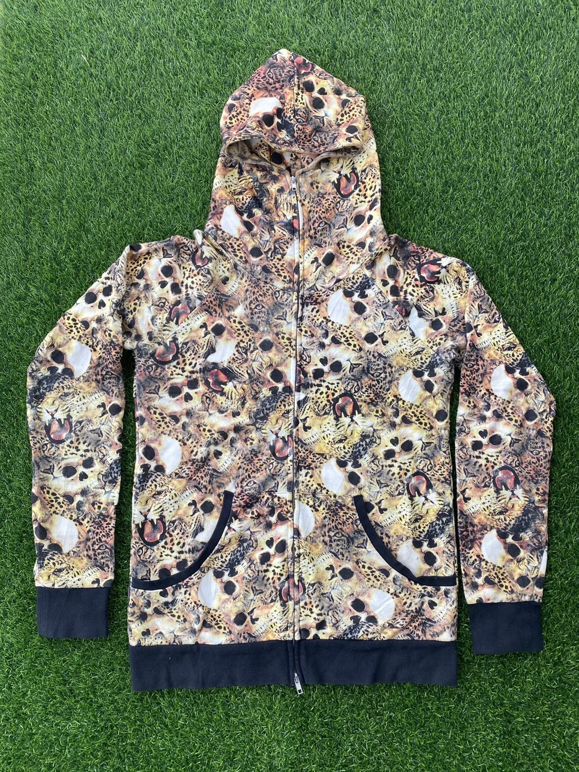 image of Archival Clothing x Hysteric Glamour overprints Skull & Tigers Hoodies By Glad News in Fullprints (