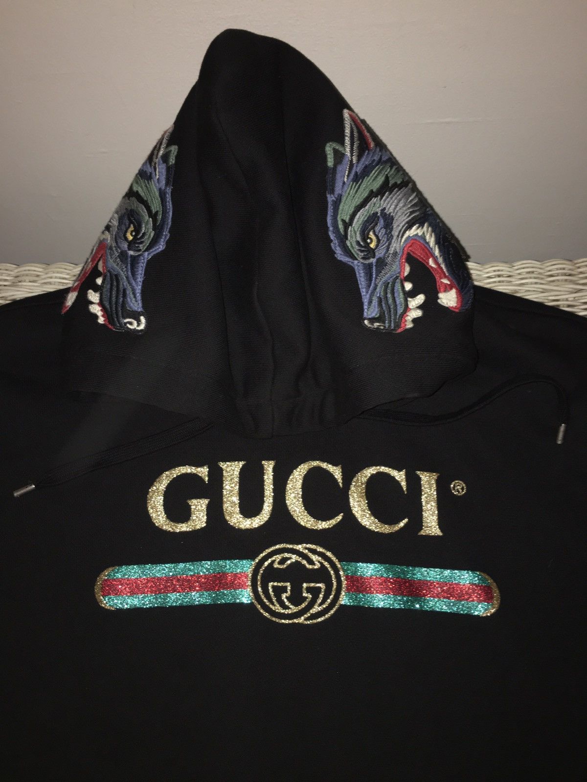 Gucci hoodie wolf store on hood