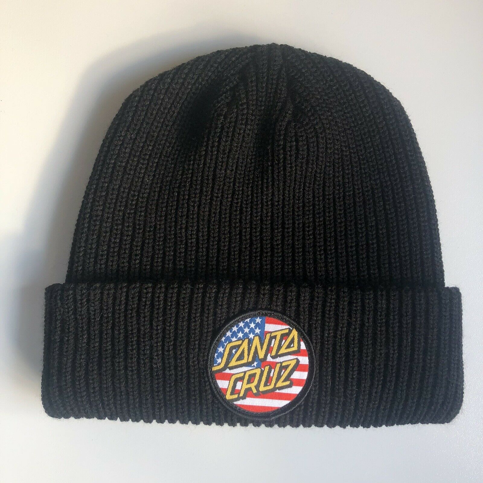 Santa Cruz Skateboards New SC DOT USA Beanie BLACK Size ONE SIZE - 1 Thumbnail