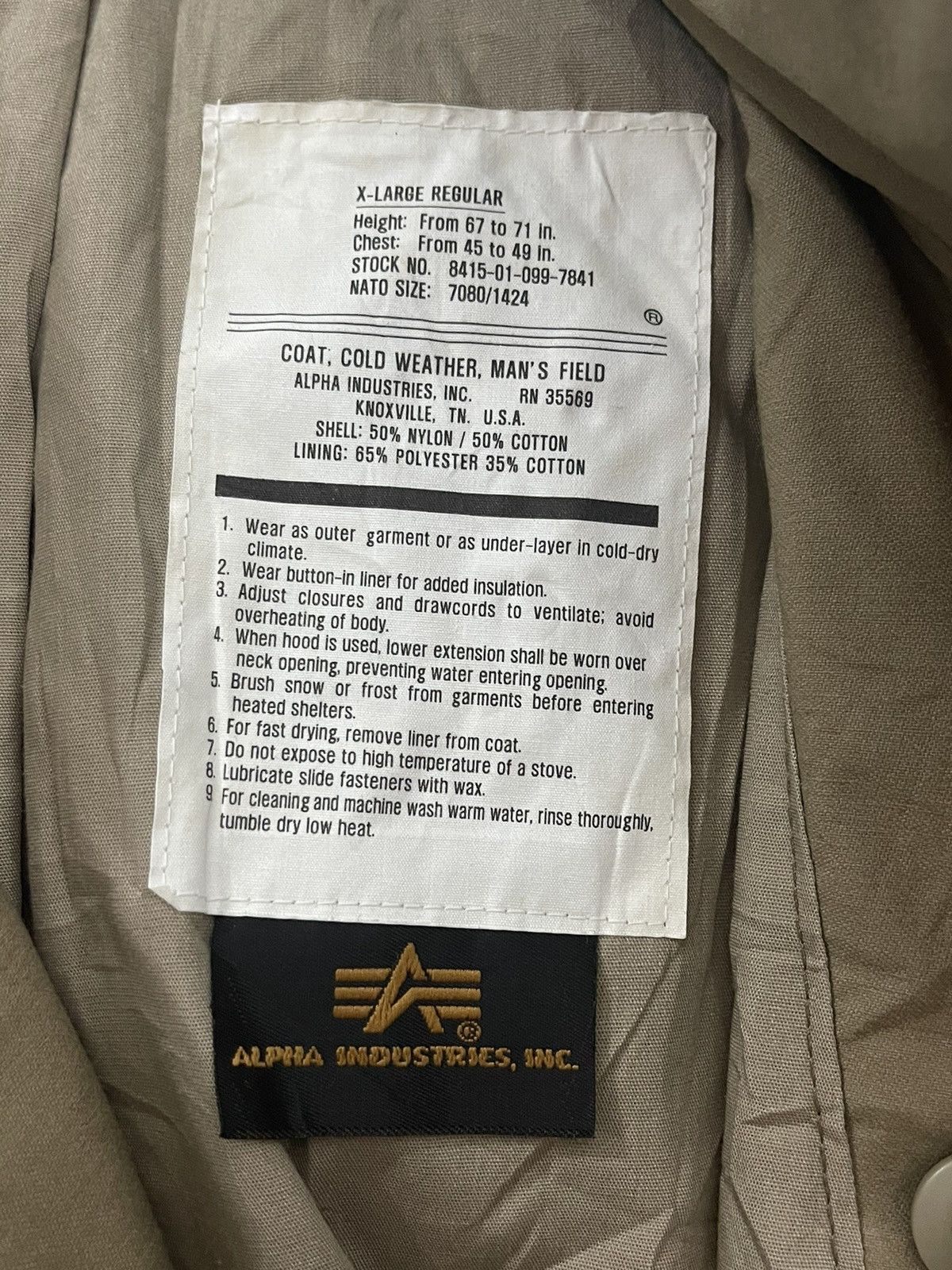 Alpha Industries × Vintage Vintage Alpha Industries Parka Size US XL / EU 56 / 4 - 7 Thumbnail