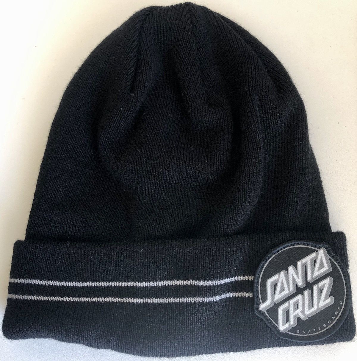 Santa Cruz Skateboards Vintage Santa Cruz Classic DOT Beanie BLACK Size ONE SIZE - 1 Thumbnail