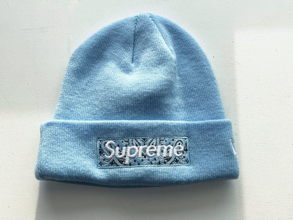 Supreme SUPREME Bandana Box Logo Beanie BLUE | Grailed