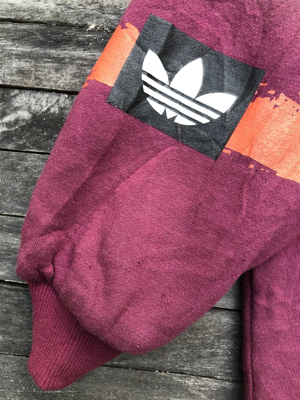 Adidas × Descente × Vintage Vintage 90s Adidas Trefoil Big Logo hoodies Size US L / EU 52-54 / 3 - 5 Thumbnail