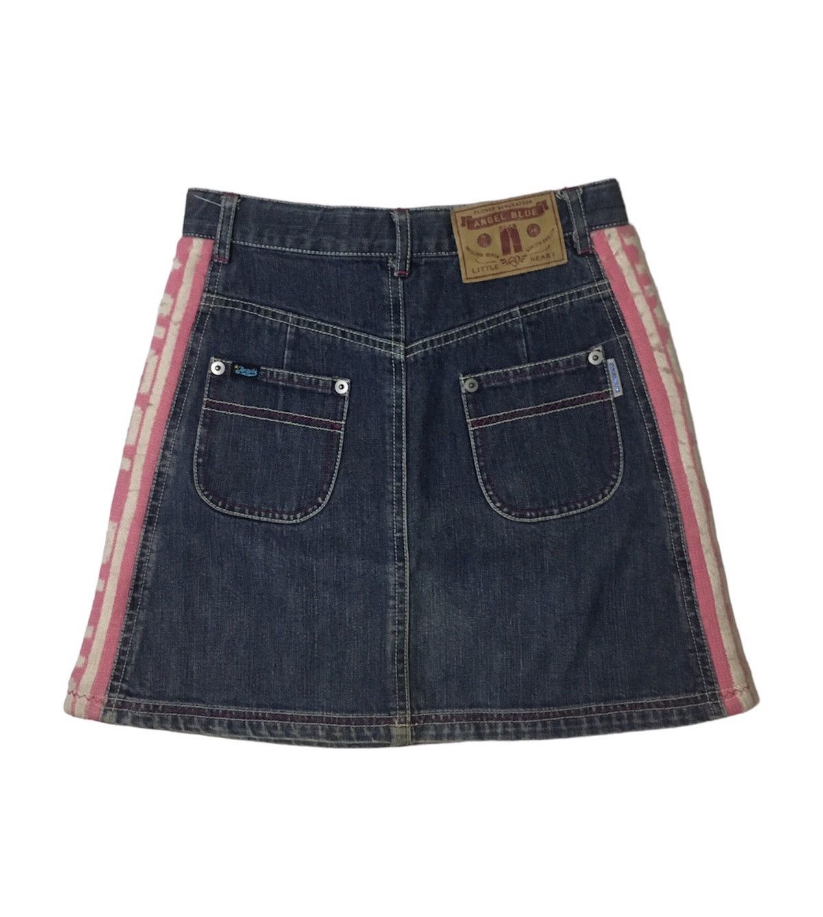 Beauty Beast 1990s Angel Blue Mini Skirt Denim Size 27" / US 4 / IT 40 - 2 Thumbnail