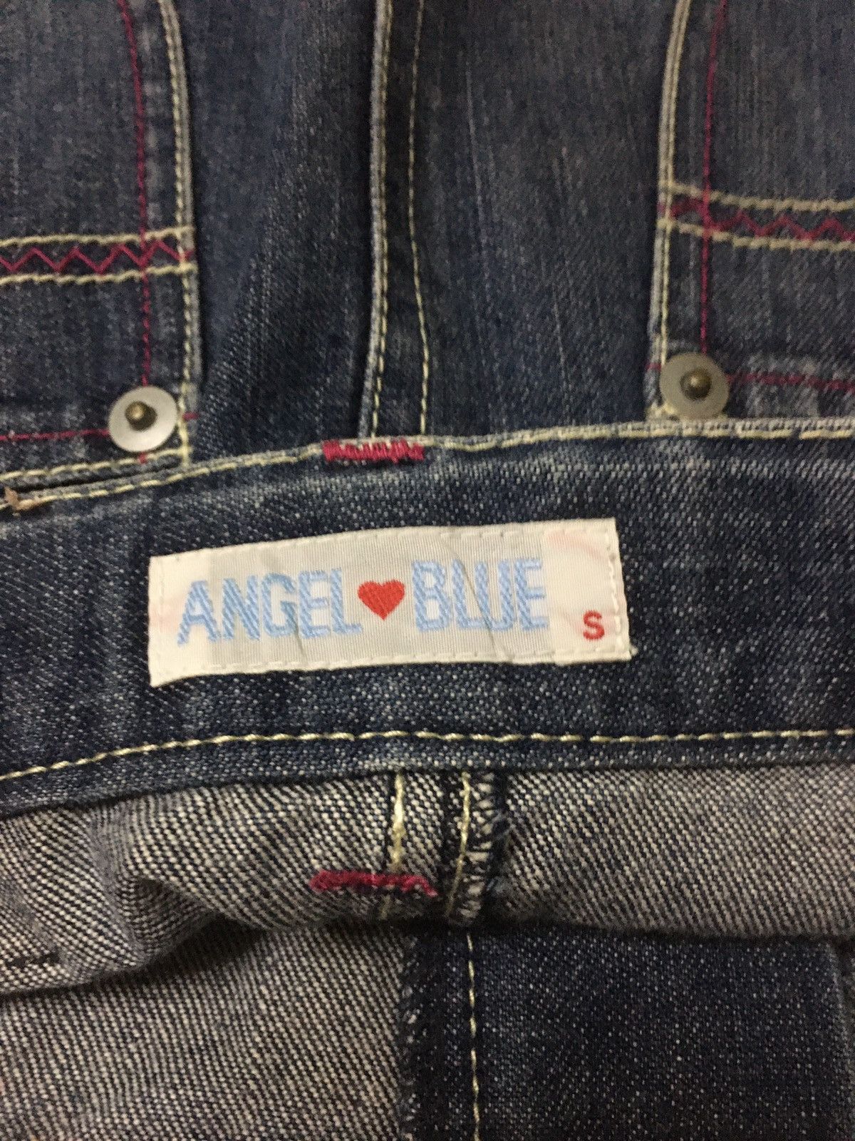 Beauty Beast 1990s Angel Blue Mini Skirt Denim Size 27" / US 4 / IT 40 - 6 Thumbnail