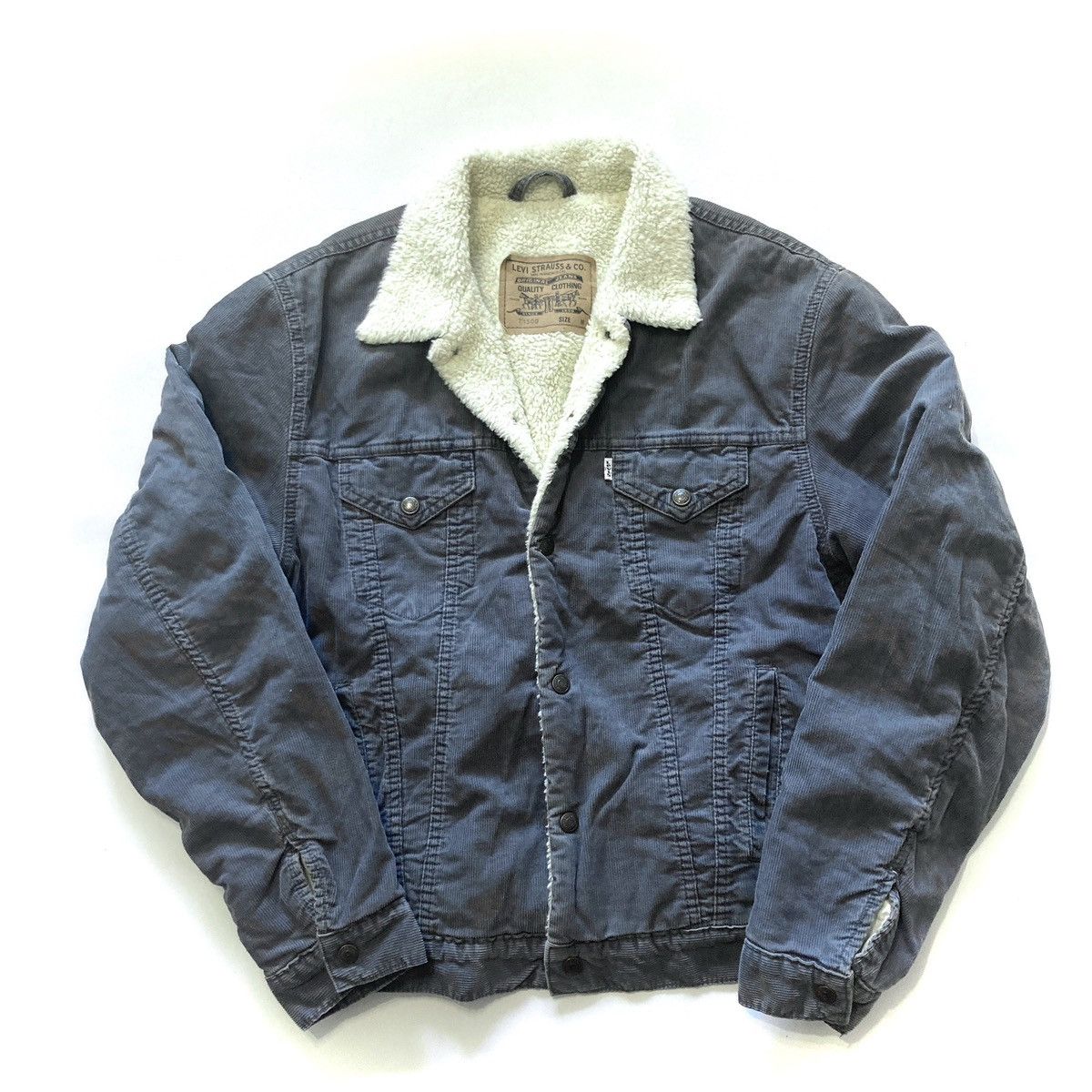 Vintage Levi’s Corduroy Sherpa Trucker Jacket Grey Cord