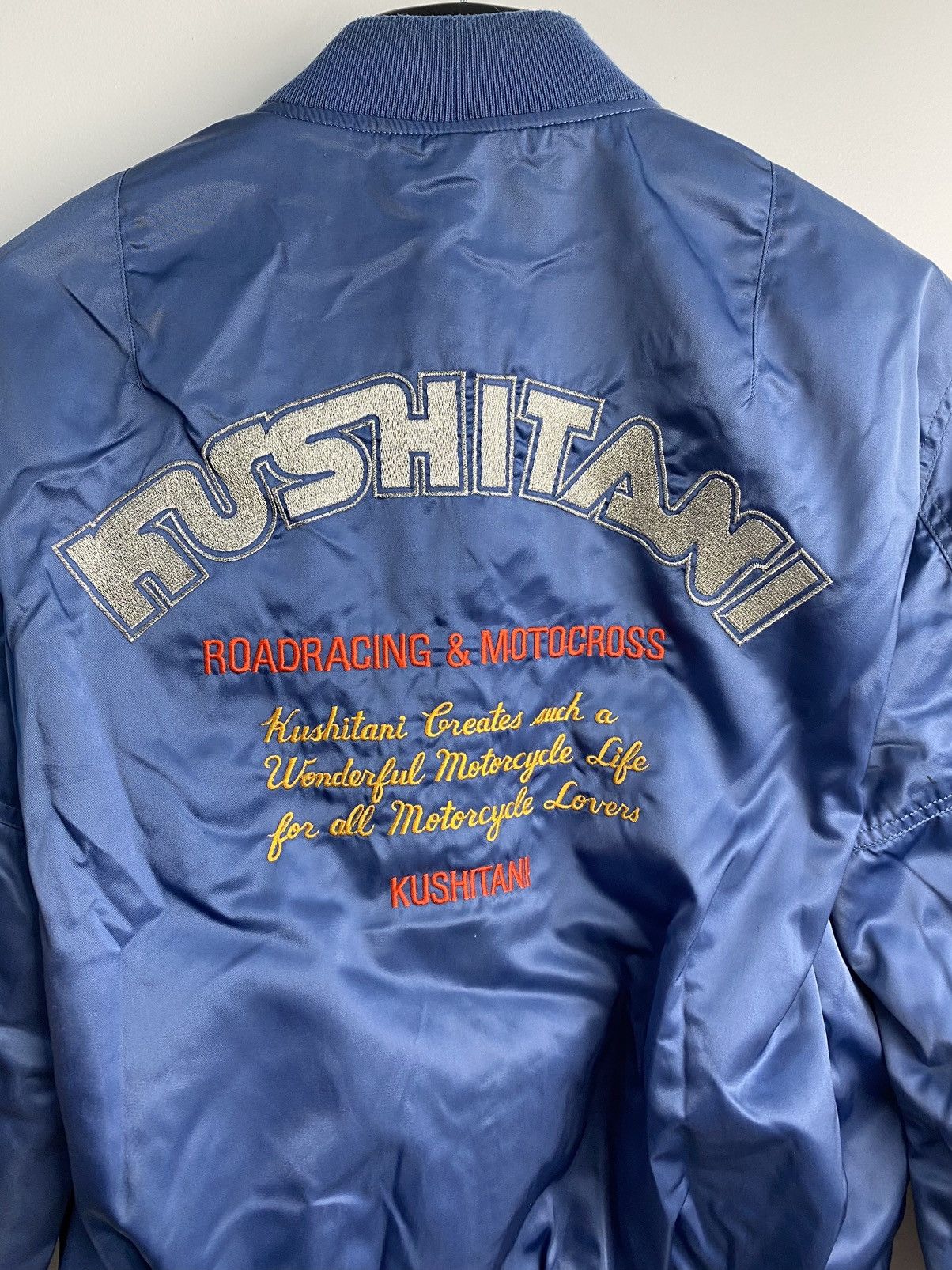 Japanese Brand 90s Kushitani Racing Revesible Bomber Jacket Size US L / EU 52-54 / 3 - 7 Thumbnail